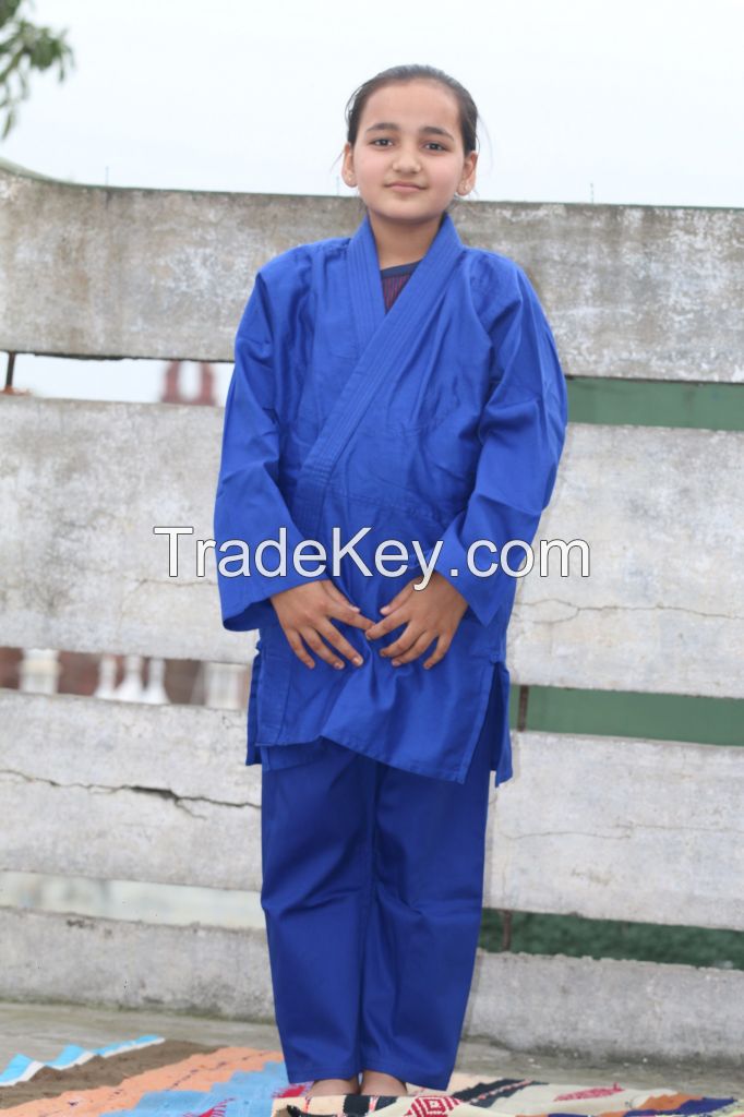 Blue karate uniforms for kids, Blue Karate suits for girls
