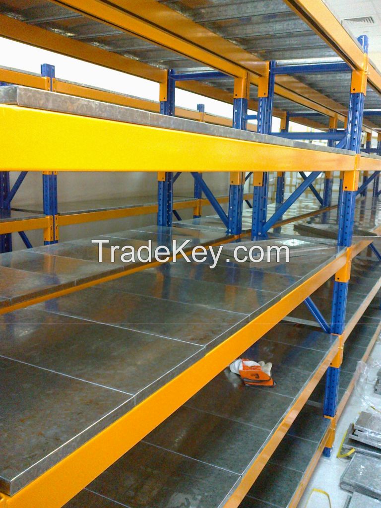 racking System  - warehouse -  pallet - g.i. grating - decking panel - - frame - beam - g.i.grating -