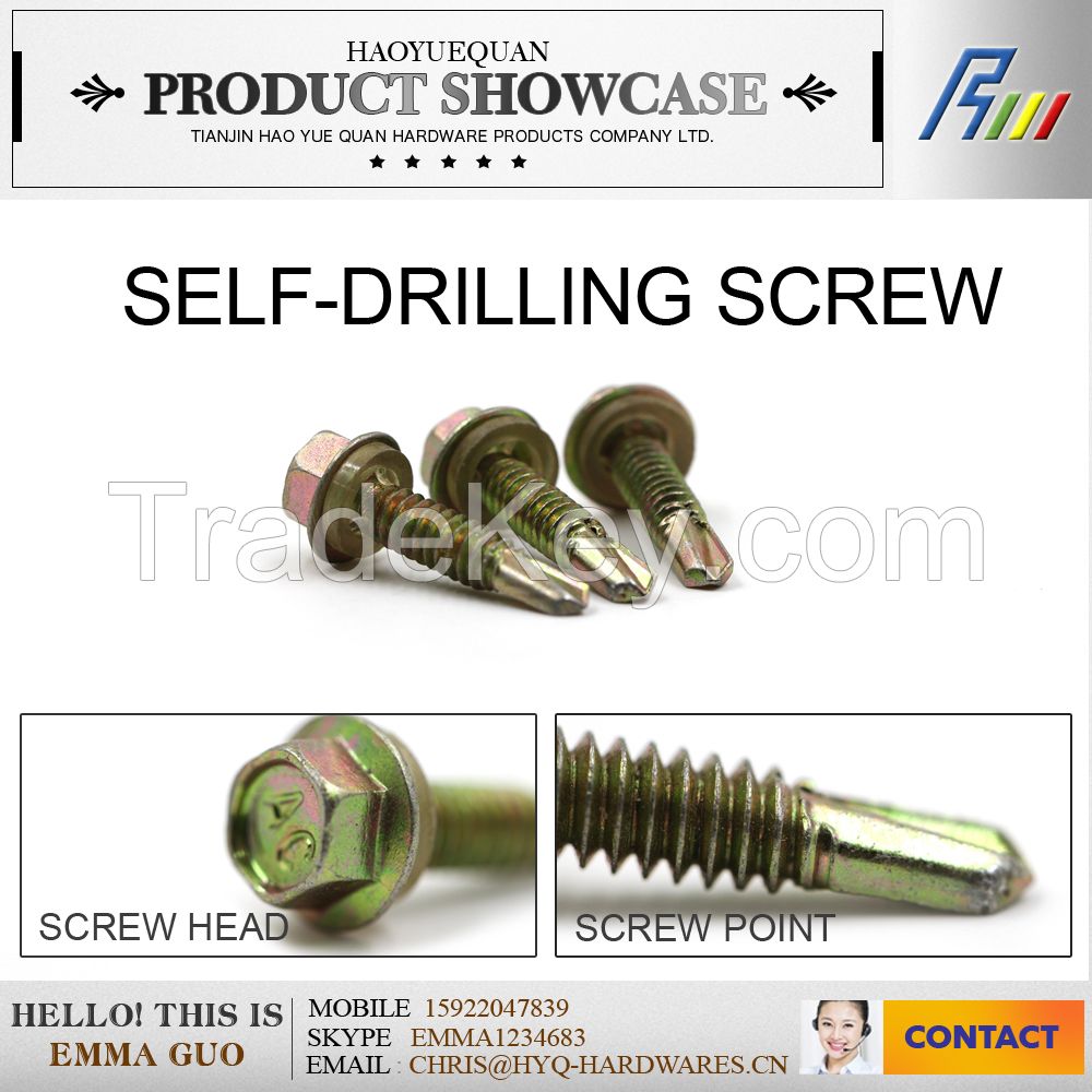 hex washer self drilling screw from china manufacturer
