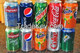 Coca-Cola, Fanta, Sprite, 7up and Miranda