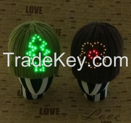 light up knitting hat with LEDs
