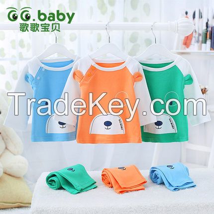 2015 Spring Autumn 100% Cotton Baby Boy Girl Clothes Set Children Suits 2 pcs Cartoon Long Sleeve Infant Clothing