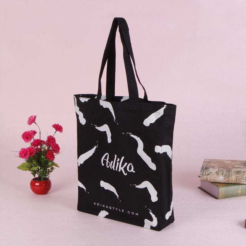 Customized Reusable Tote Cotton Handle Bag with Logo Printing