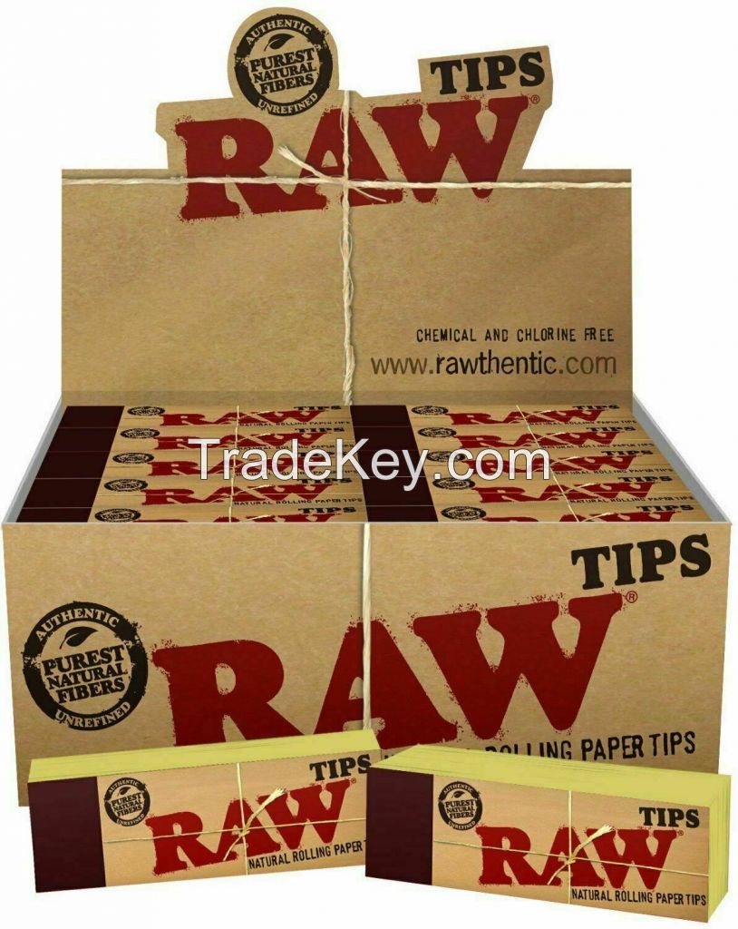RAW Rolling aPapers King Size Slim 110mm CLASSIC with Roach Filter Tips Rizla Kit
