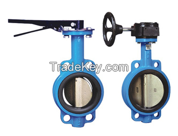 Manual-operated Wafer Butterfly Valve/water values zero gas leakage