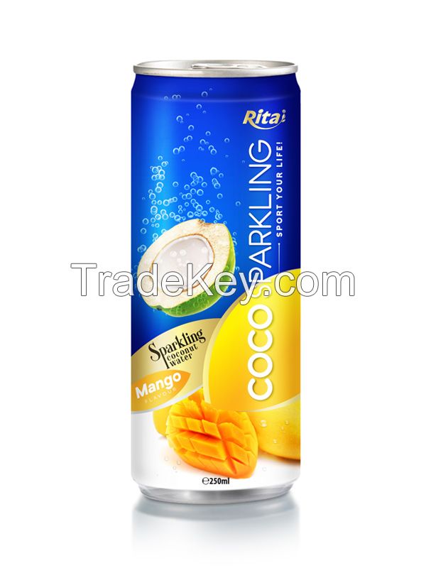 250m Alu Can Mango Flavour Sparkling Coconut Water