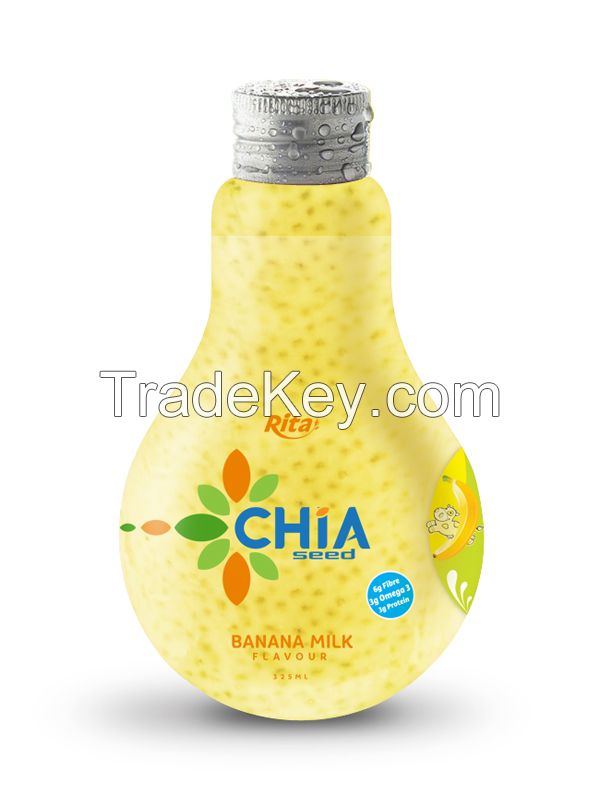 Banana Milk with Chia Seed Drink