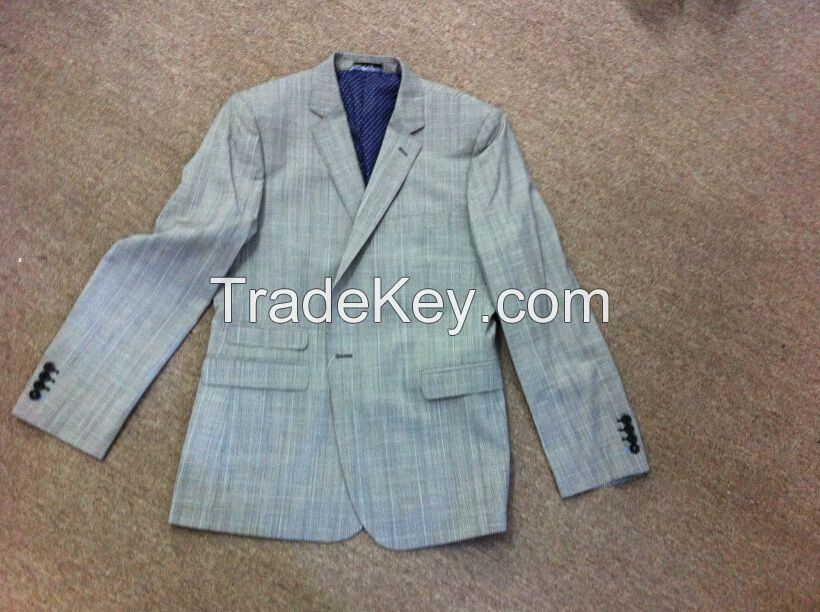 Mens TR suits  3 pcs Grey color notch lapel