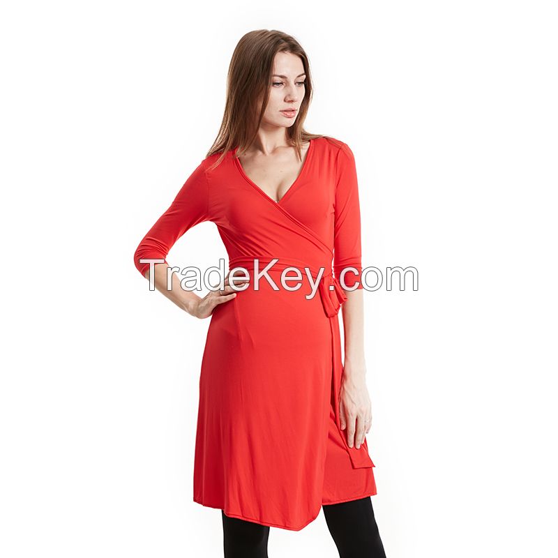 Maternity Wrap Dress Basic Dress Evening dress