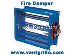 Fire damper applied to ductwork for breaking fires and smokes