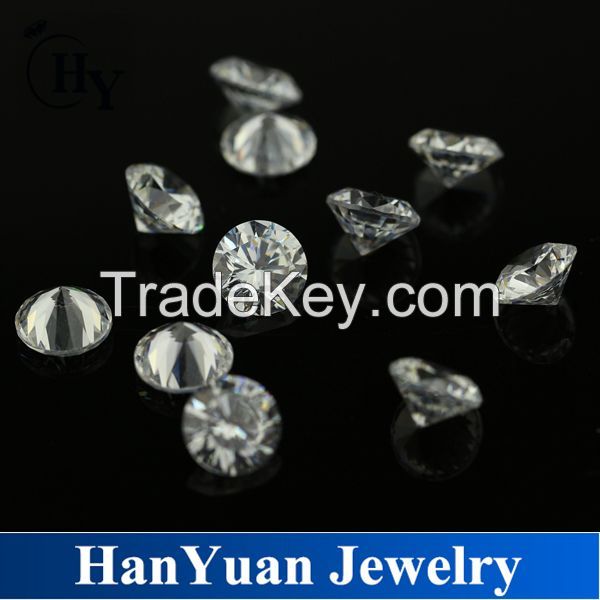 Large in stock white round 2.0mm cubic zirconia