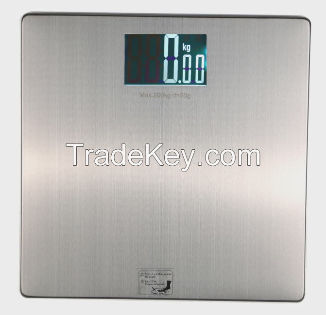 Stainless Steel 200kg Personal Scale with Large LCD