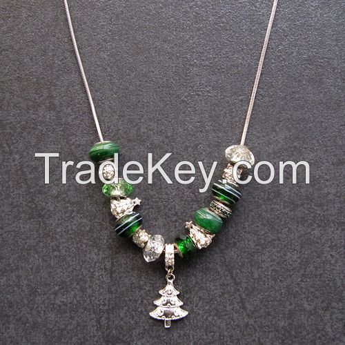 Crystal beads necklace and bracelet jewelry sets