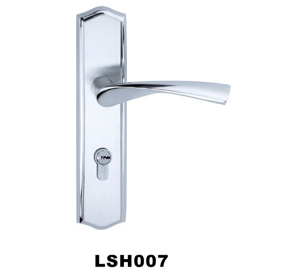 Satin/polist Fashion design 304 Stainless steel door handle set with plate