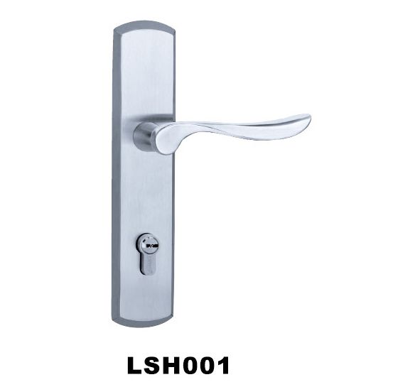 Satin/polist Fashion design 304 Stainless steel door handle set with plate