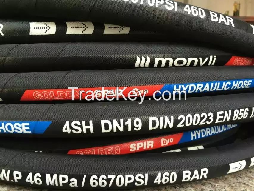 SAE 100 R1 AT/DIN EN 853 1SN high pressure hydraulic hose / flexible rubber hose / fuel /expandable hose