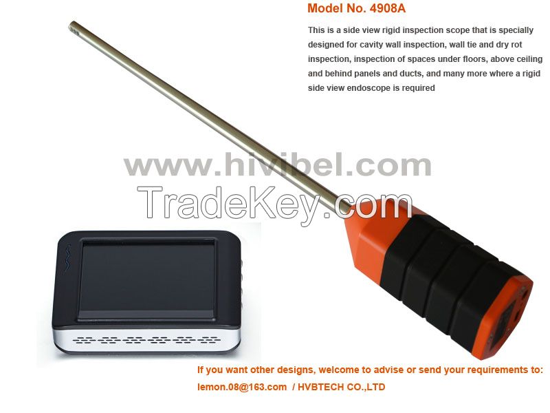 HVB Industrial rigid video endoscope, side view video borescope