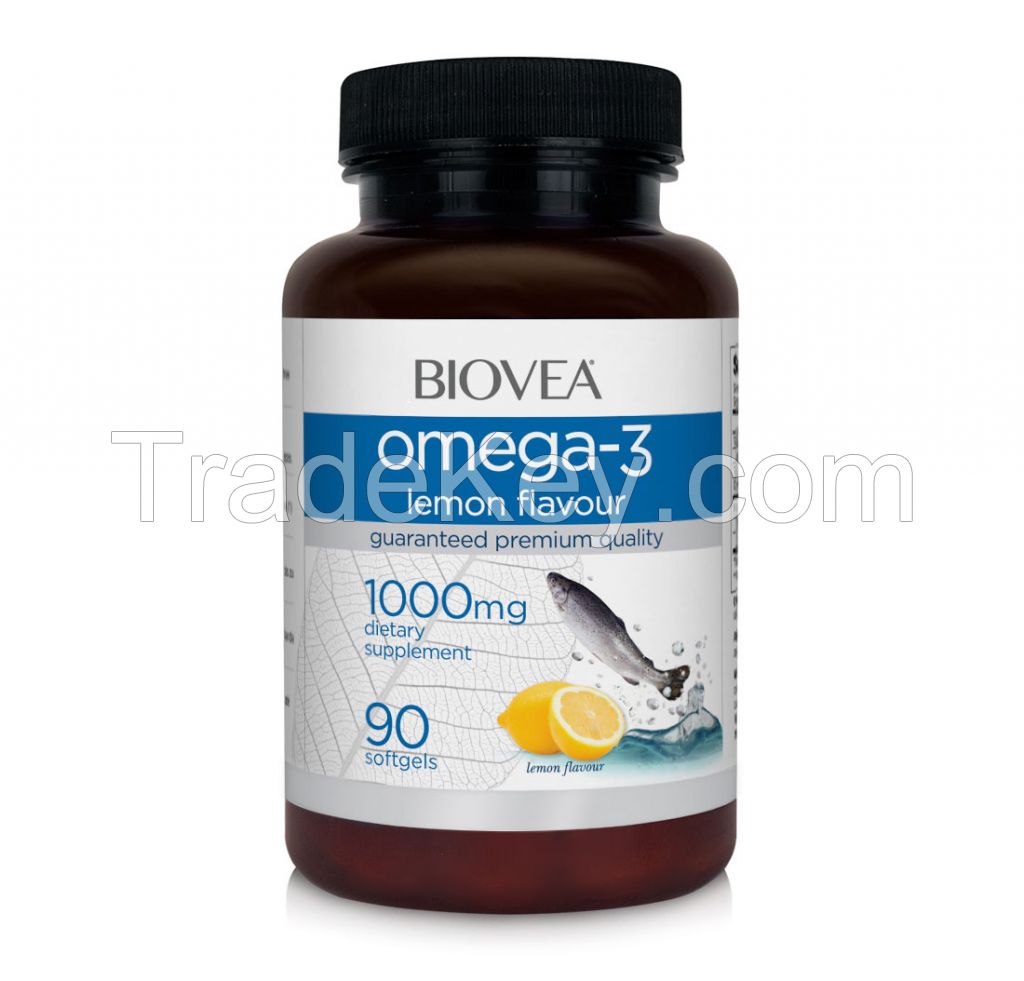 OMEGA-3 FISH OIL (Lemon Flavour) 1000mg 90 Softgels