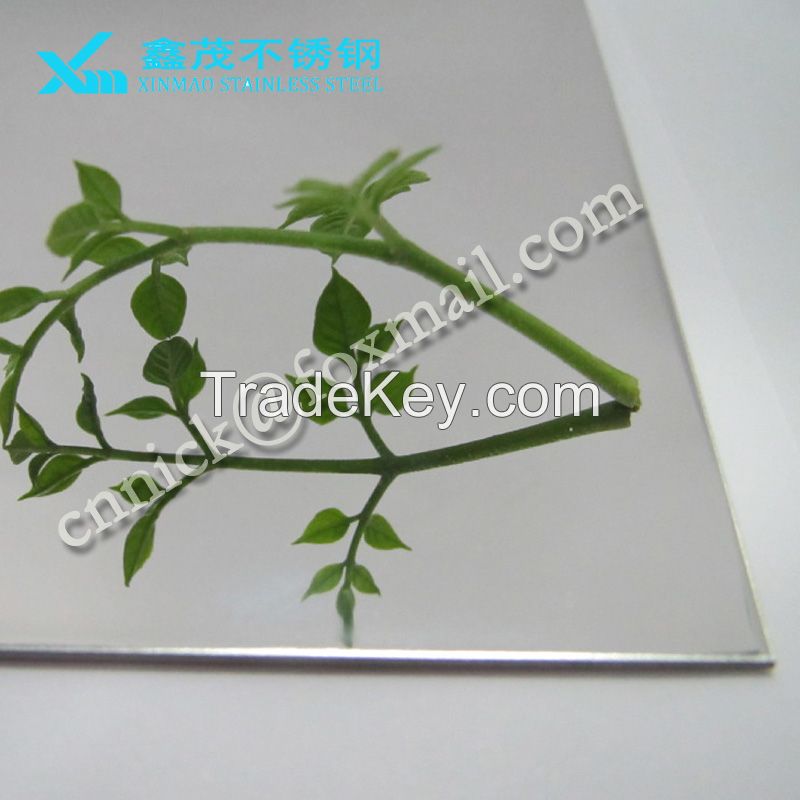 Selling Customized SUS304 0.6mm stainless steel sheet with mirror finish for decoration Made in China