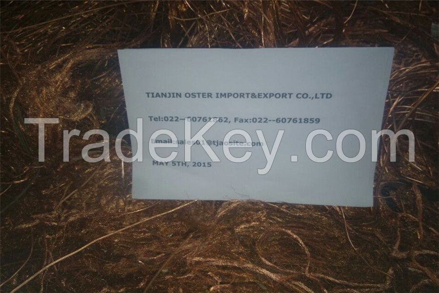 China Factory High Quality Copper Wire Scrap 99.99% copper scrap Milberry