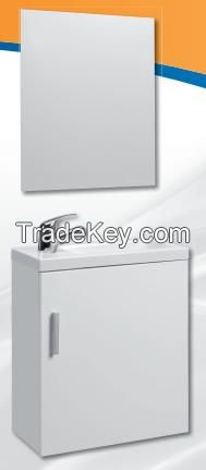 Modern style MDF wall hung bathroom cabinet with mirror