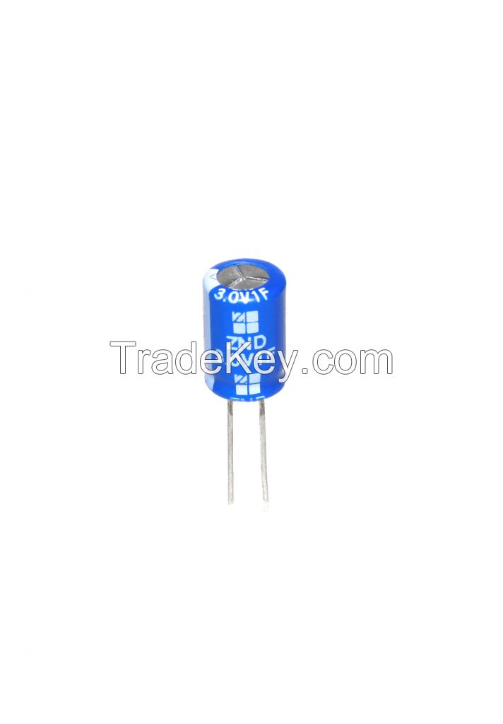 3.0V 1F lead type supercapacitor low esr edlc high power long lifespan