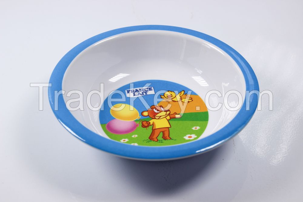 6.5'' webbing melamine bowl with rubber ring