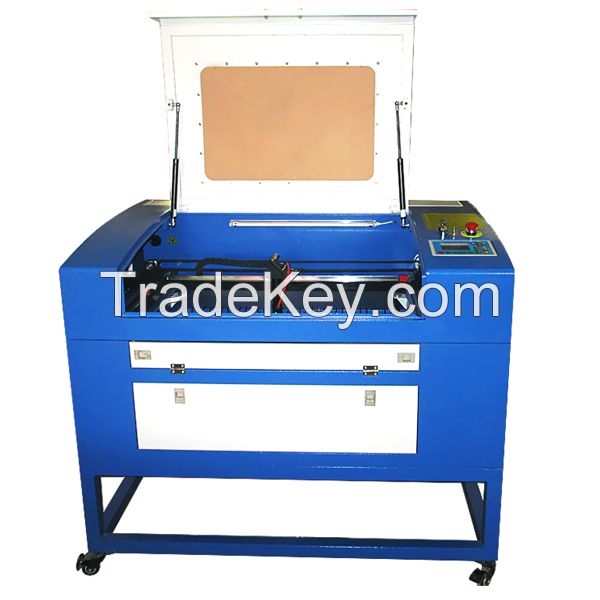 Cheap 50W CO2 wood, acrylic, rubber, bamboo, plastic laser engraver cutter  with coreleaser