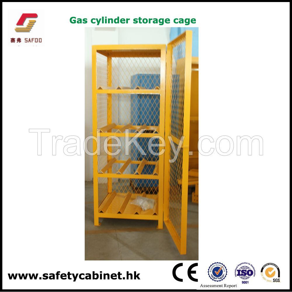 Gas cylinder storage cage cabinet for small gas cylinder
