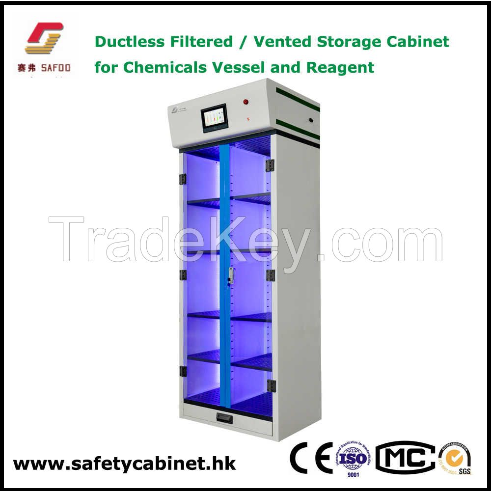Vertical Vented Filtering Stroage Cabinets for VOC Midicine vessel and reagent