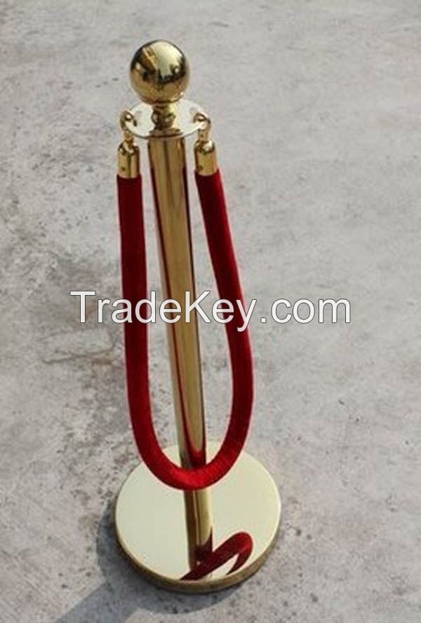 Heavy duty tensa barrier with red rope