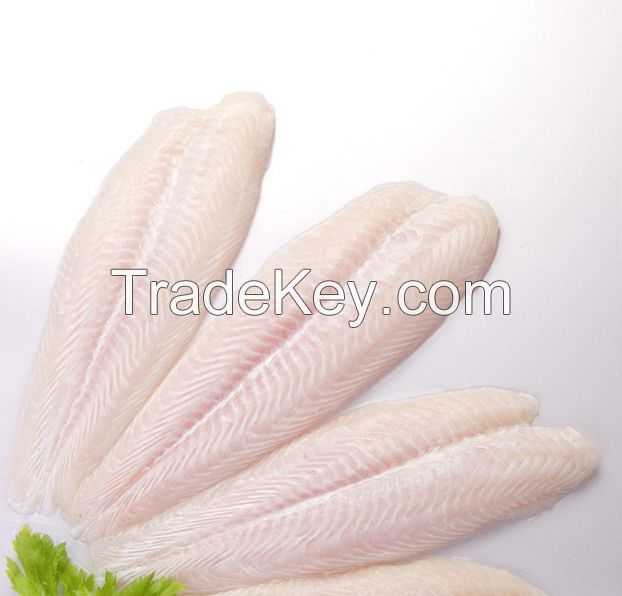 frozen pangasius fillet, well trimmed, light pink