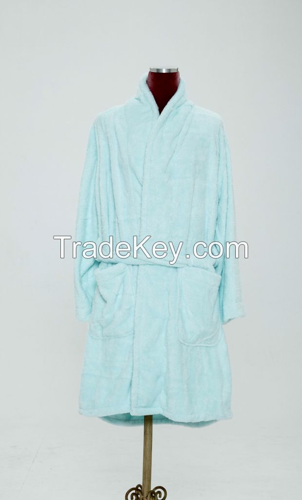 Premium microfiber bathrobe