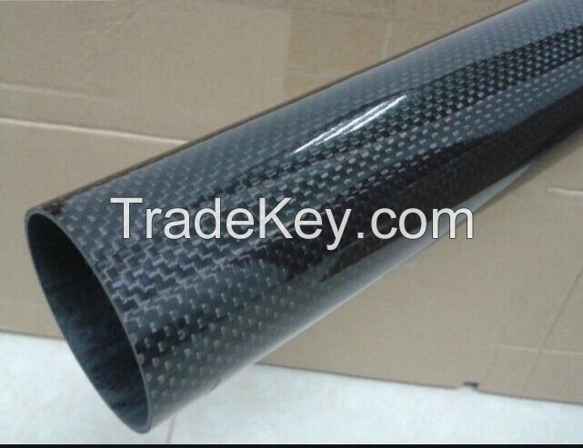 high glossy 3K plain carbon fiber tube with high strength