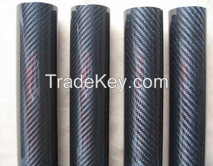 high glossy 3K twill carbon fiber tube with high strength