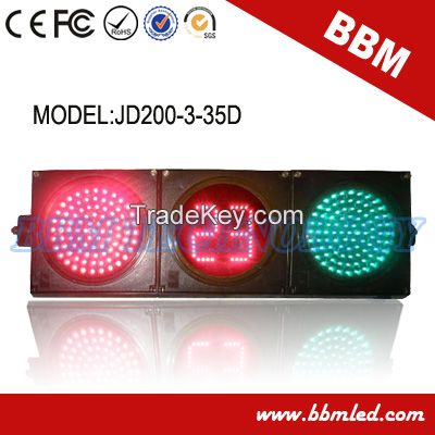 200mm red green ball road traffic light timer