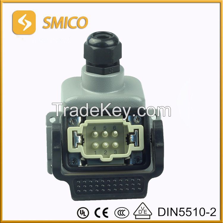 Industrial heavy duty multipole connector HE-006 male and female similar Harting