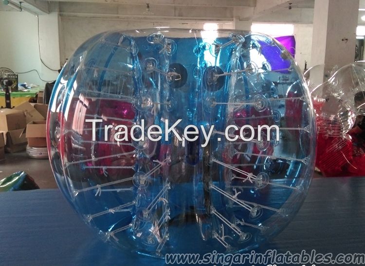 Half color bubble sports, zorb football, bubble bump 1.5m 0.8mm PVC on sale