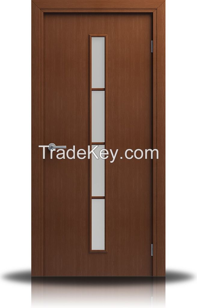 Internal doors which from natural veneer