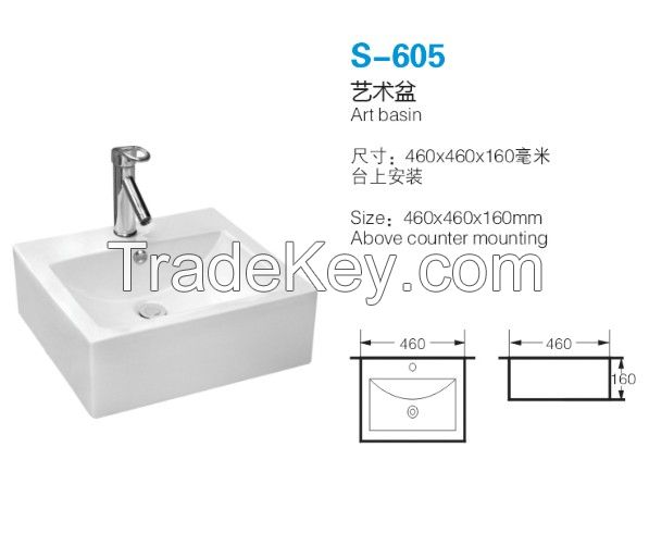 Good quality out door wash basin counter tops chaozhou ceramic basin manufacturer
