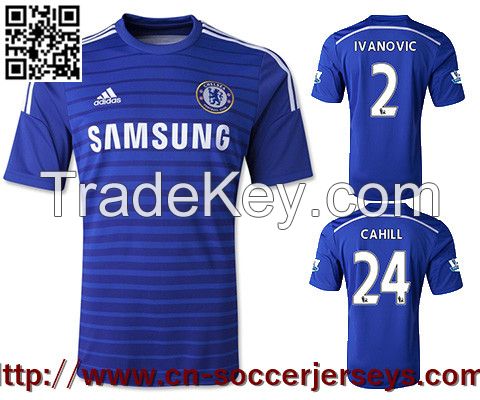 2014-15 Chelsea home Soccer Jerseys Thai Quality England survetement Football