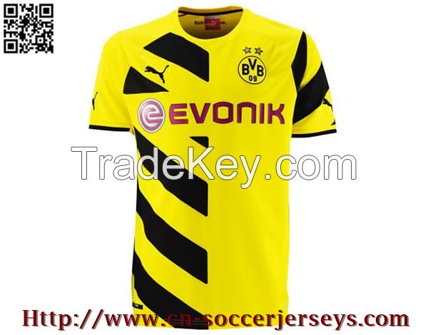 2014-15 Dortmund home Soccer Jerseys Thai Quality Germany survetement Football