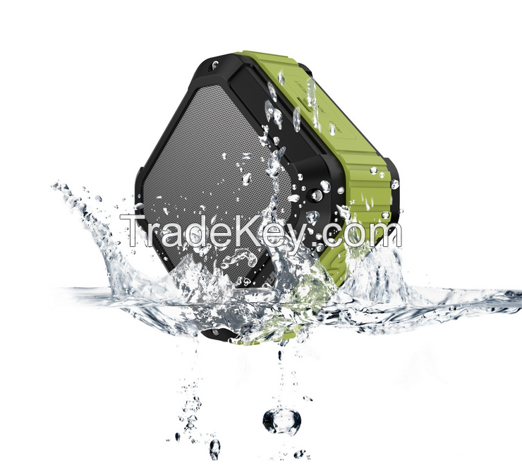 Rechargeable Army Green Waterproof Bluetooth Speaker