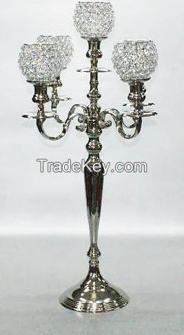 Crystal Candle Holders with aluminium stand