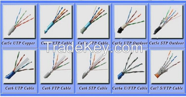Factory price indoor UTP/FTP/SFTP Cat5/Cat6/Cat7 network cables