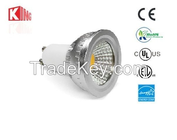 LED spot lights GU10 COB 5w/6w/7w with CE, RoHS, ETL, UL, Energy Star certification