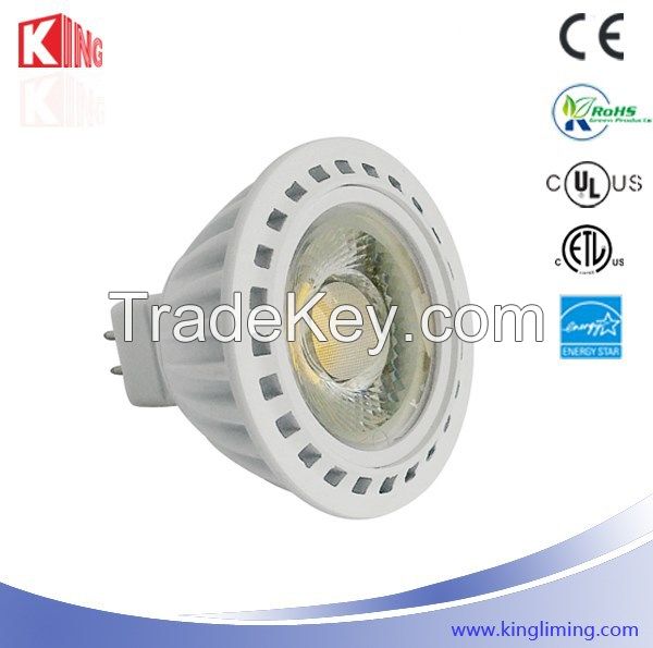 LED Spot light, MR16, COB 5w/6w/7w with CE, RoHS, UL, ETL, Energy star Certifications