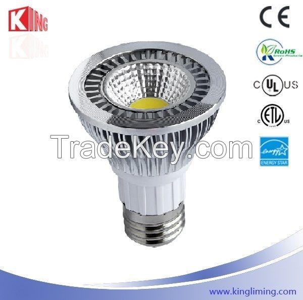 LED Par20, COB 5w/6w/7w with CE, RoHS, UL, ETL, Energy star Certifications