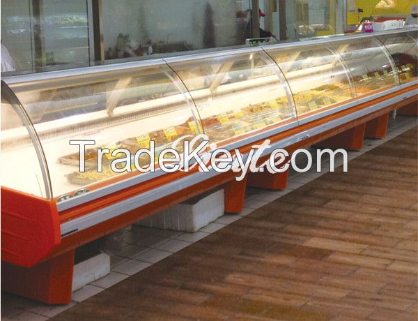 high quality supermarket restaurant deli warm keeping showcase with door