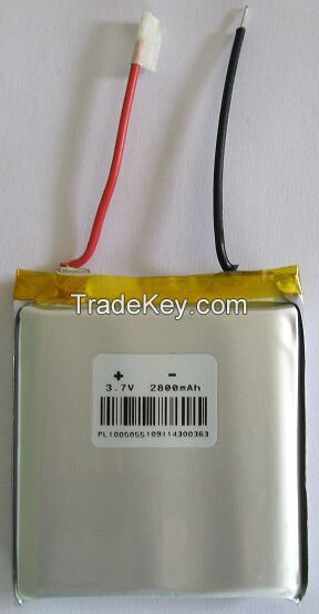 3.7V 2800mAh polymer lithium battery